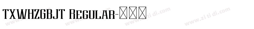 TXWHZGBJT Regular字体转换 TXWHZGBJT Regular字体转换